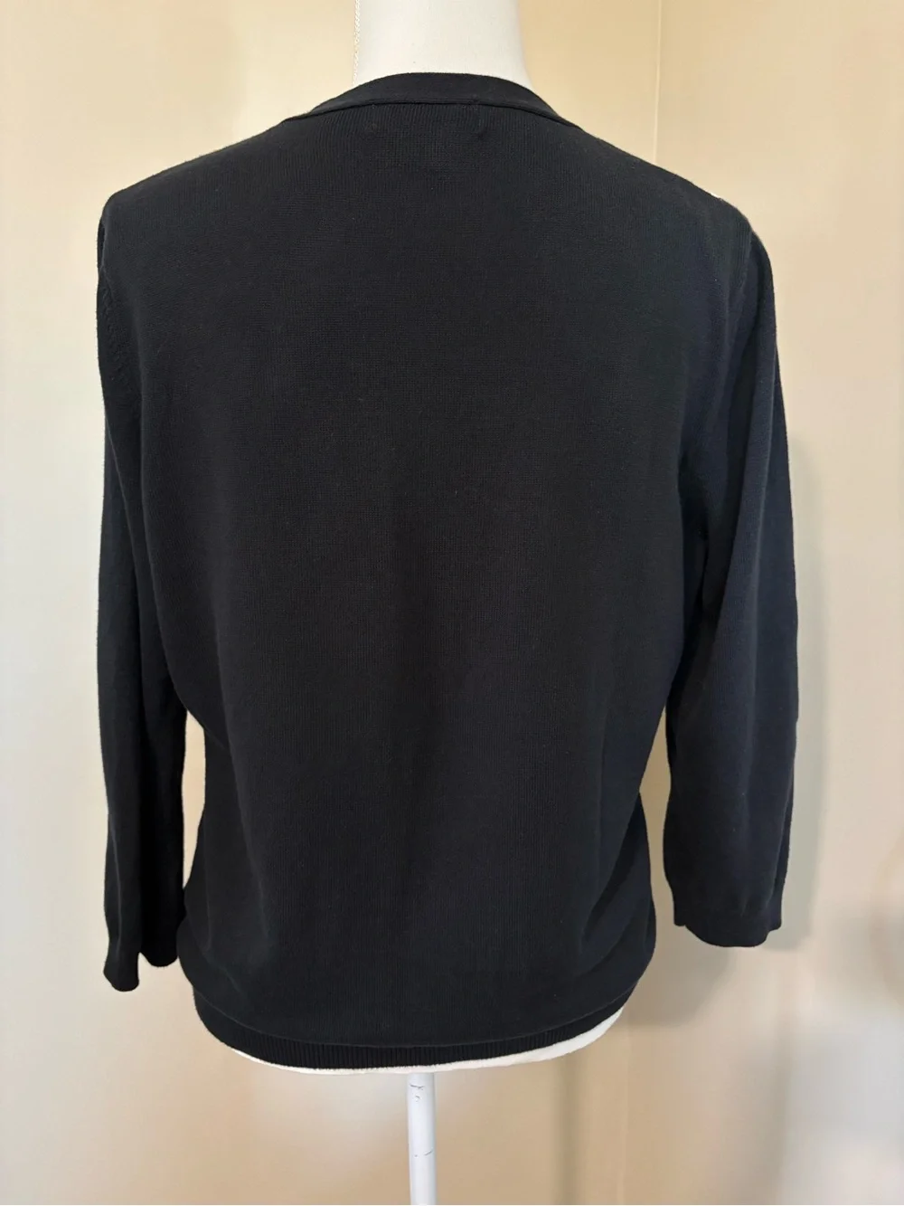Michael Kors Black, Pink & Cream Argyle V-Neck Cardigan 100% Cotton XL